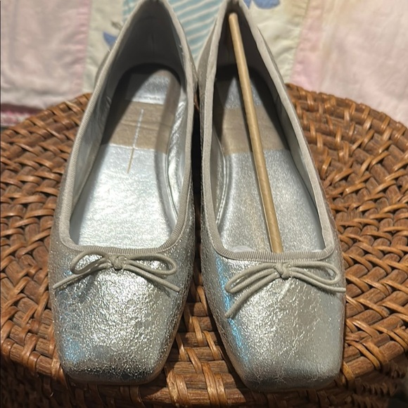 Shimmering Silver Loafers with Rounded Toe - Picture 5 of 9